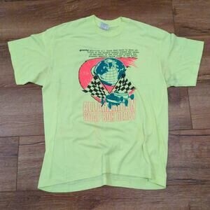 VTG Soapbox Derby Adult XL Shirt Neon Highlighter Tech Cyber USA 1990 90s
